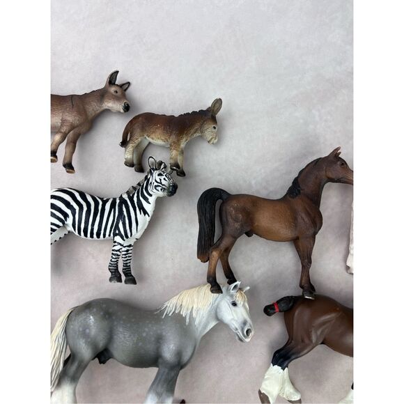 Schleich Horse Zebra Donkey Foal Lot HTF Retired 14 Total - Picture 6 of 11